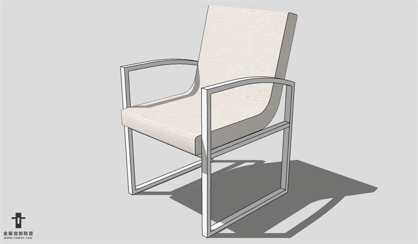 SketchUp椅子模型草图大师扶手单椅模型Armchair-009