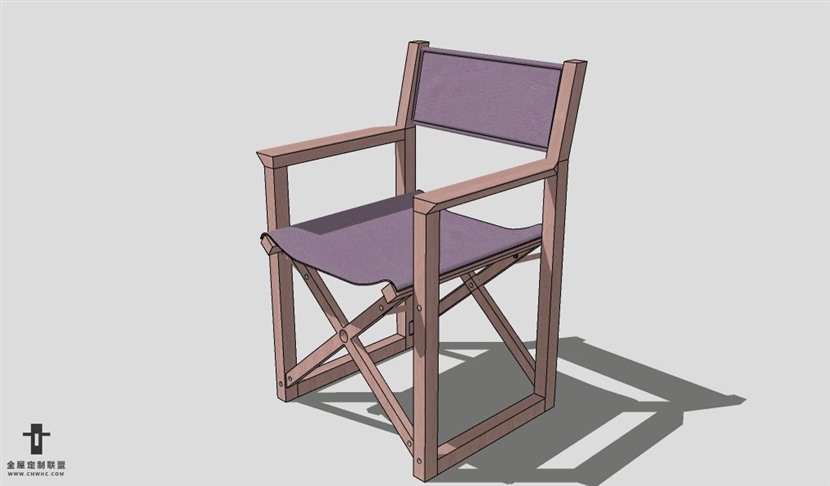 SketchUp椅子模型草图大师扶手单椅模型Armchair-019