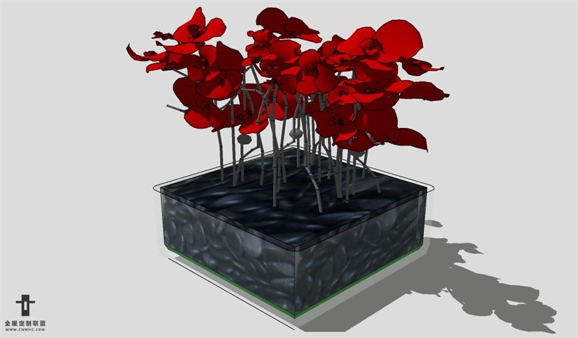 SketchUp饰品模型草图大师花艺3D模型Artificial Plant-004