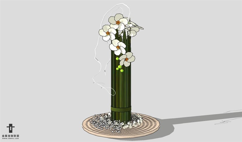 SketchUp饰品模型草图大师花艺3D模型Artificial Plant-017