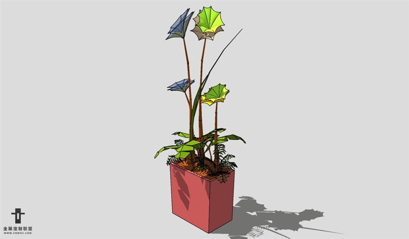 SketchUp饰品模型草图大师花艺3D模型Artificial Plant-018