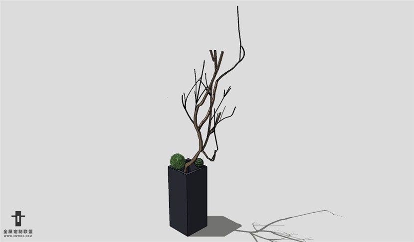 SketchUp饰品模型草图大师花艺3D模型Artificial Plant-032