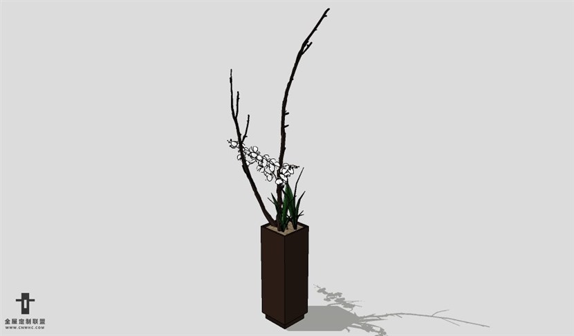 SketchUp饰品模型草图大师花艺3D模型Artificial Plant-037