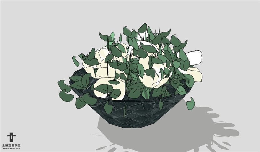 SketchUp饰品模型草图大师花艺3D模型Artificial Plant-045