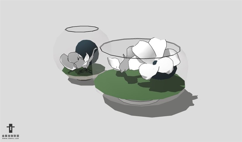 SketchUp饰品模型草图大师花艺3D模型Artificial Plant-051