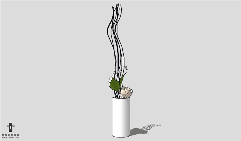 SketchUp饰品模型草图大师花艺3D模型Artificial Plant-052