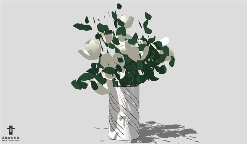 SketchUp饰品模型草图大师花艺3D模型Artificial Plant-058