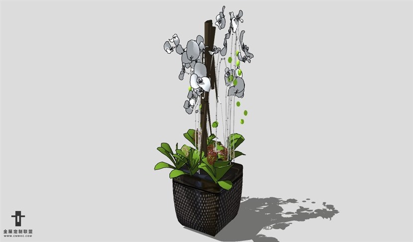 SketchUp饰品模型草图大师花艺3D模型Artificial Plant-065