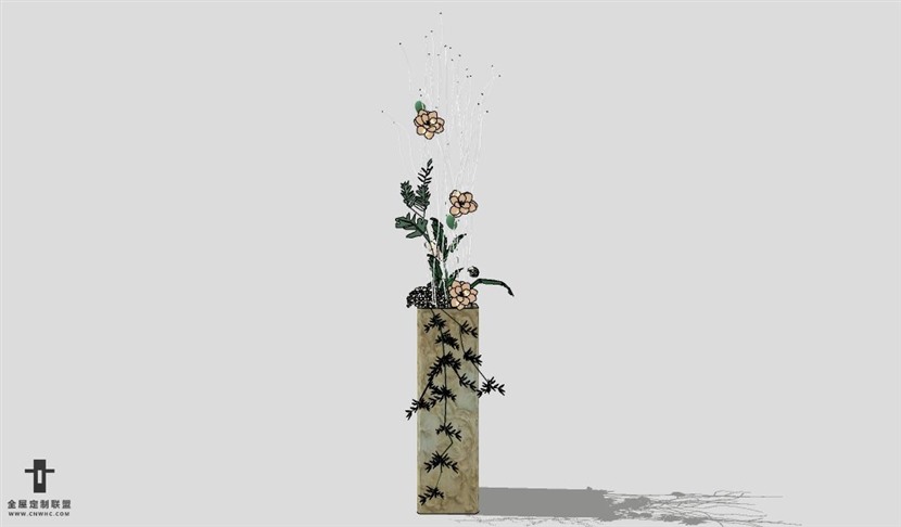 SketchUp饰品模型草图大师花艺3D模型Artificial Plant-067