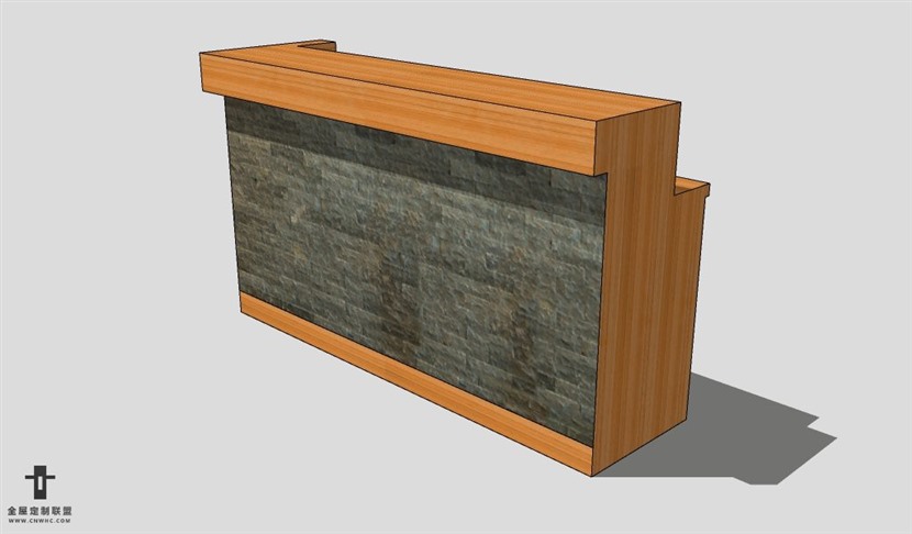 SketchUp桌子模型草图大师吧台桌3D模型Bar Counter-003