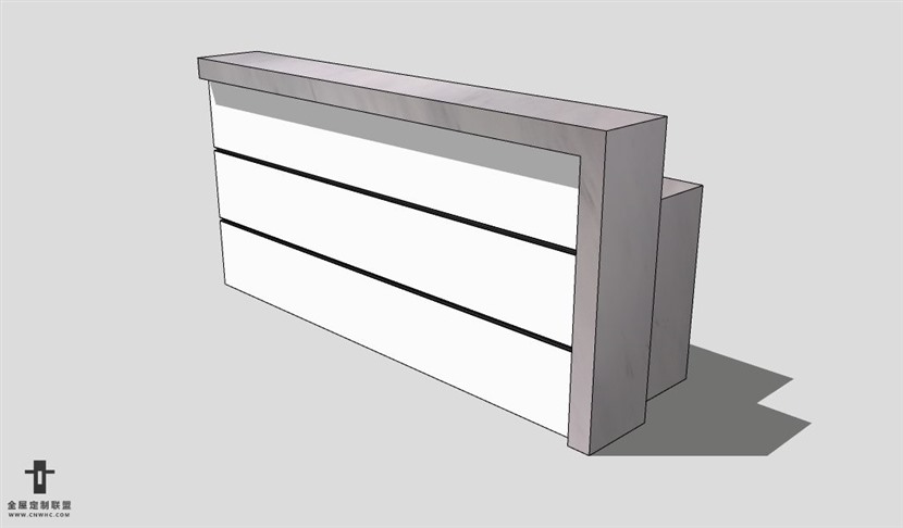 SketchUp桌子模型草图大师吧台桌3D模型Bar Counter-005