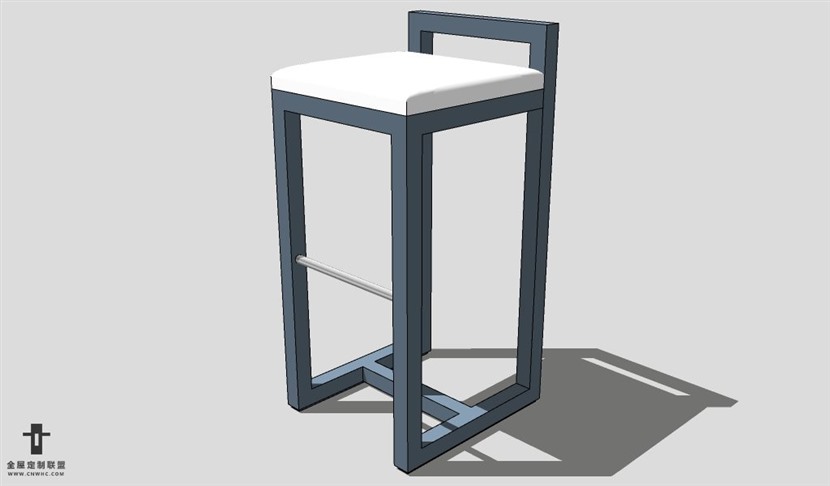 SketchUp椅子模型草图大师吧台椅模型Bar Stool-005