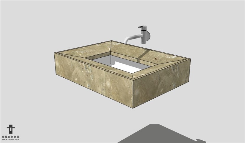 SketchUp卫生间设备模型草图大师卫生间用品3D模型Basin-001