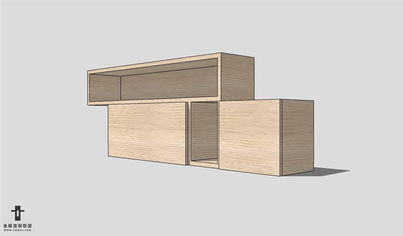 SketchUp置物架模型草图大师层板架3D模型Bookcase-002