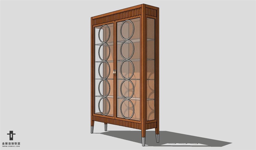 SketchUp柜子模型草图大师厨柜3D模型Bookcase-002