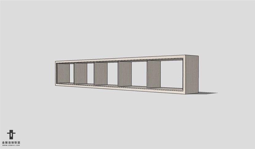 SketchUp置物架模型草图大师层板架3D模型Bookcase-003