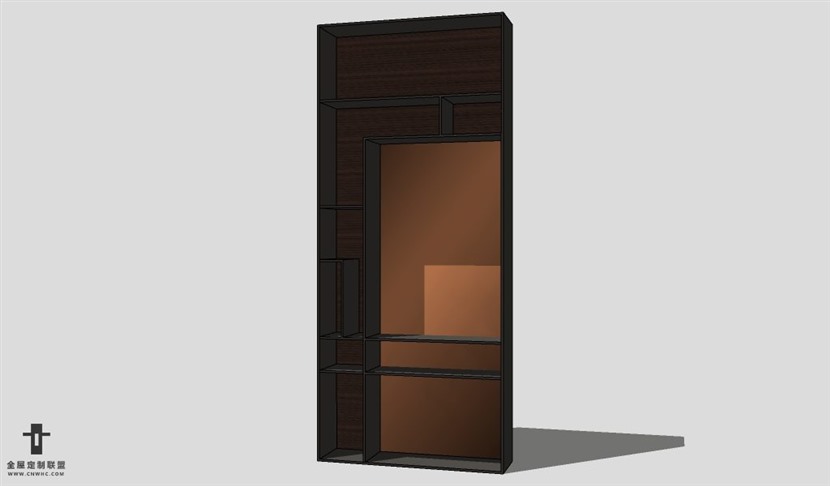 SketchUp饰品架模型草图大师饰品架子3D模型Bookcase-003