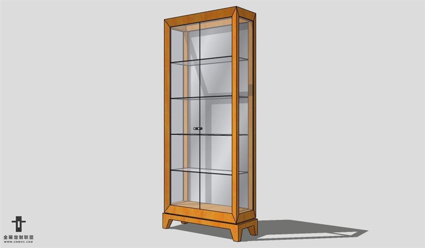 SketchUp柜子模型草图大师厨柜3D模型Bookcase-004