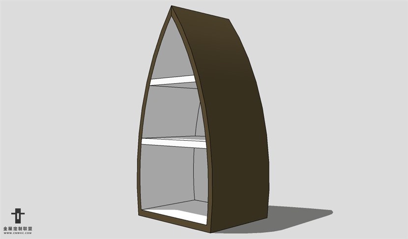 SketchUp置物架模型草图大师层板架3D模型Bookcase-004