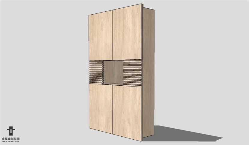 SketchUp柜子模型草图大师玄关柜3D模型Buffet-003