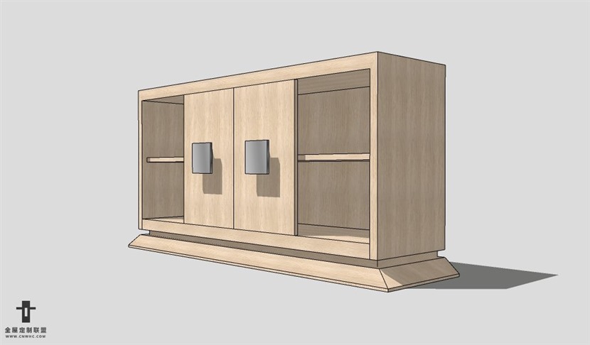 SketchUp柜子模型草图大师餐边柜3D模型Buffet-004