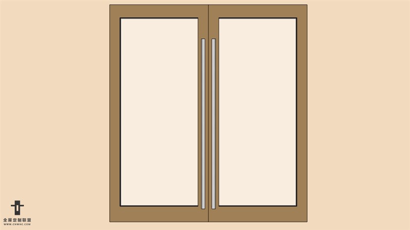 SketchUp双开门模型草图大师双开门模型下载Single Door-012SKP模型