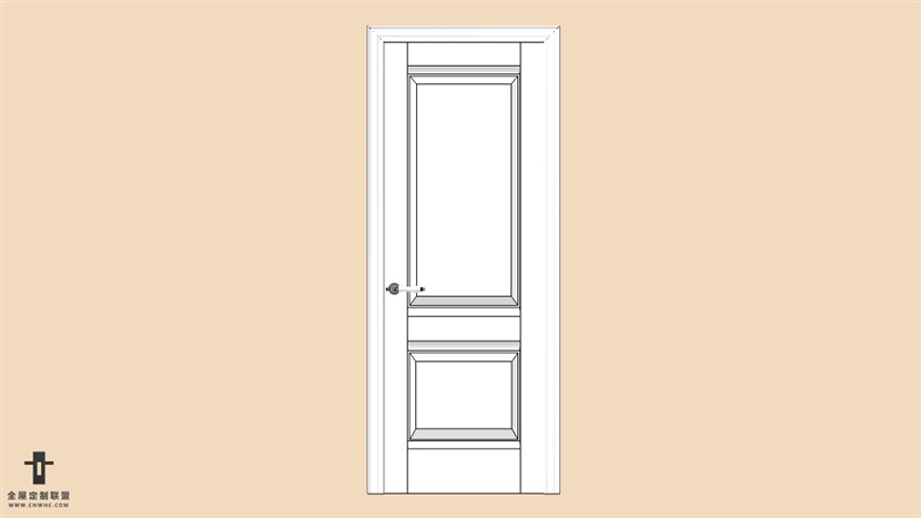 SketchUp门模型草图大师单开门模型下载Single Door-004 全屋定制联盟