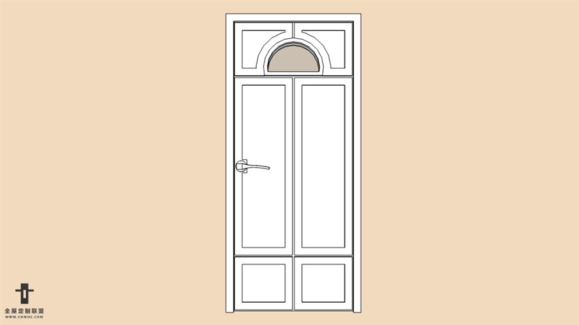 SketchUp门模型草图大师单开门模型下载Single Door-009 全屋定制联盟