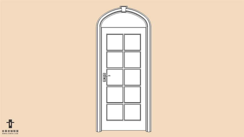 SketchUp门模型草图大师单开门模型下载Single Door-010 全屋定制联盟