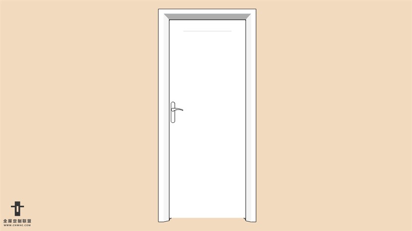 SketchUp门模型草图大师单开门模型下载Single Door-013 全屋定制联盟