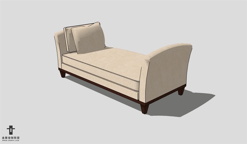 SketchUp沙发模型草图大师贵妃沙发模型Chaise Longue-004