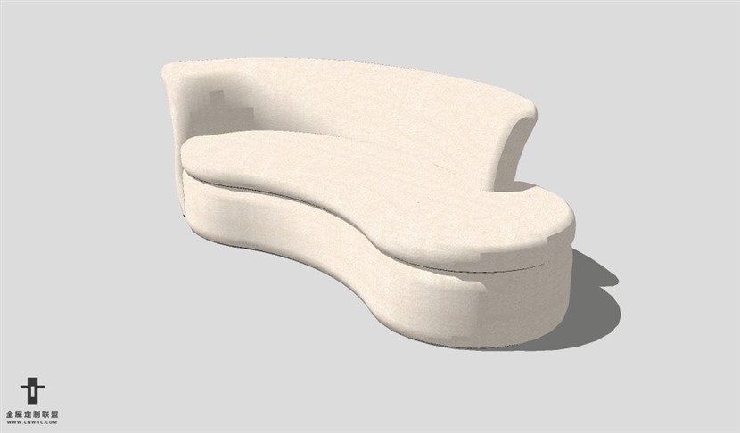 SketchUp沙发模型草图大师贵妃沙发模型Chaise Longue-013