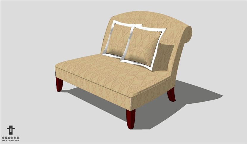 SketchUp沙发模型草图大师贵妃沙发模型Chaise Longue-020