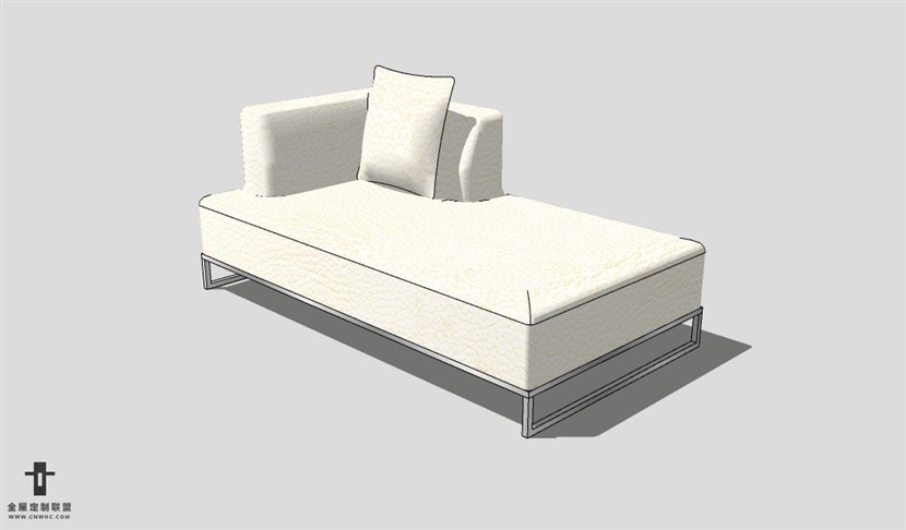 SketchUp沙发模型草图大师贵妃沙发模型Chaise Longue-023