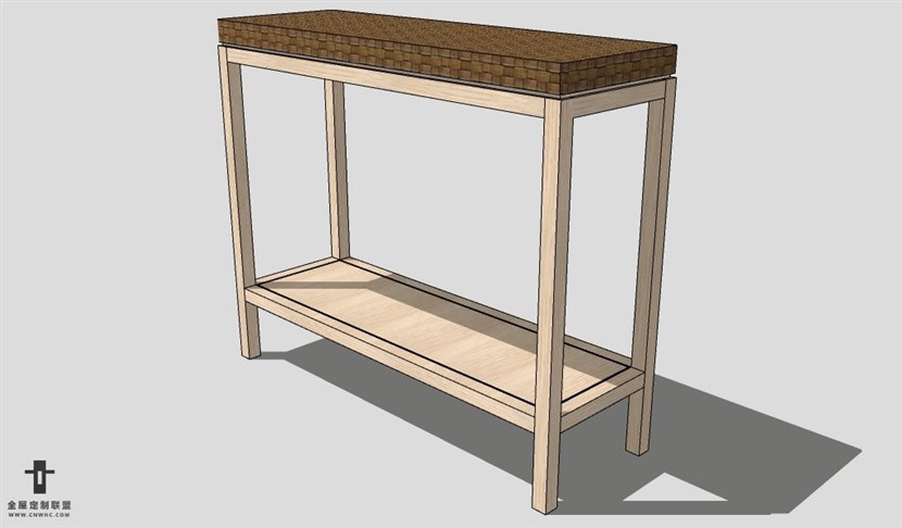 SketchUp桌子模型草图大师梳妆桌3D模型Console-006