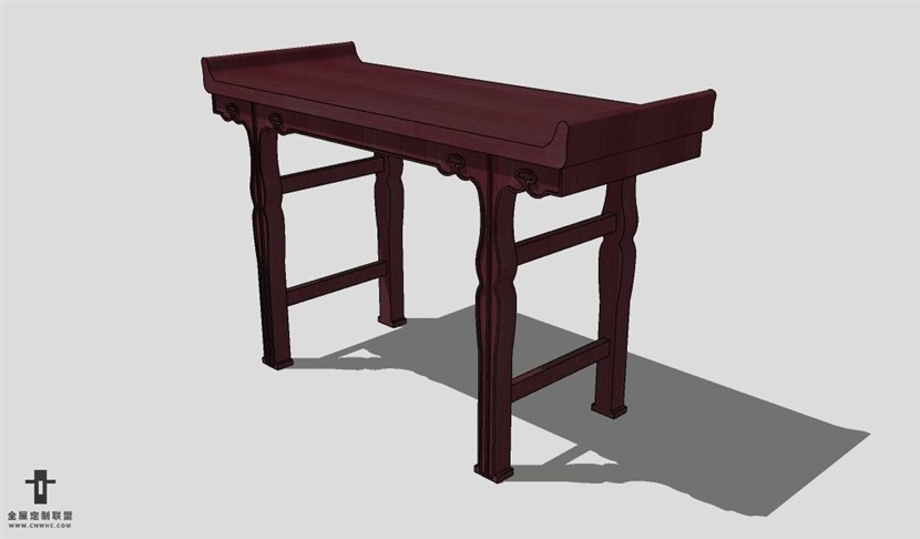 SketchUp桌子模型草图大师梳妆桌3D模型Console-008