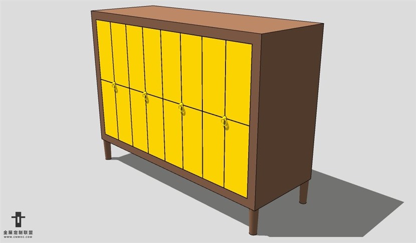 SketchUp柜子模型草图大师玄关柜3D模型Console table-011