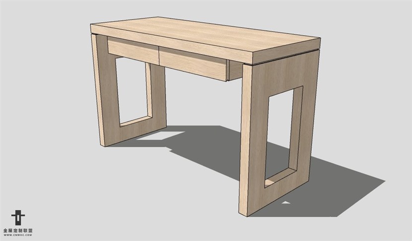 SketchUp桌子模型草图大师书桌3D模型Desk-002