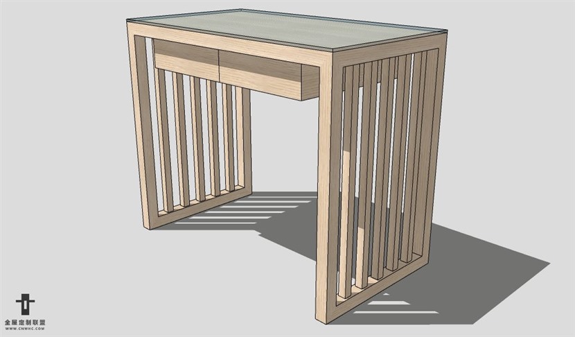 SketchUp桌子模型草图大师书桌3D模型Desk-004