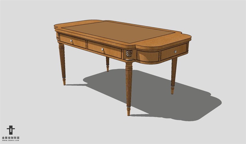 SketchUp桌子模型草图大师书桌3D模型Desk-006