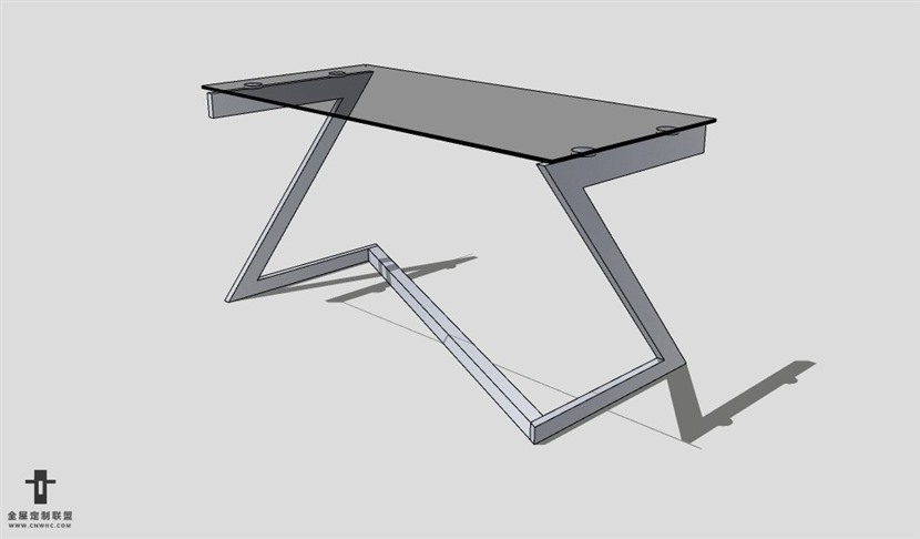 SketchUp桌子模型草图大师办公桌3D模型Desk-007