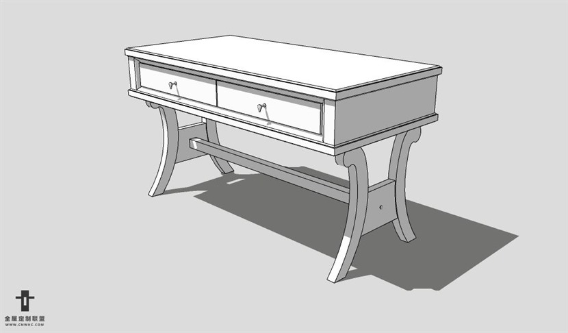 SketchUp桌子模型草图大师书桌3D模型Desk-008