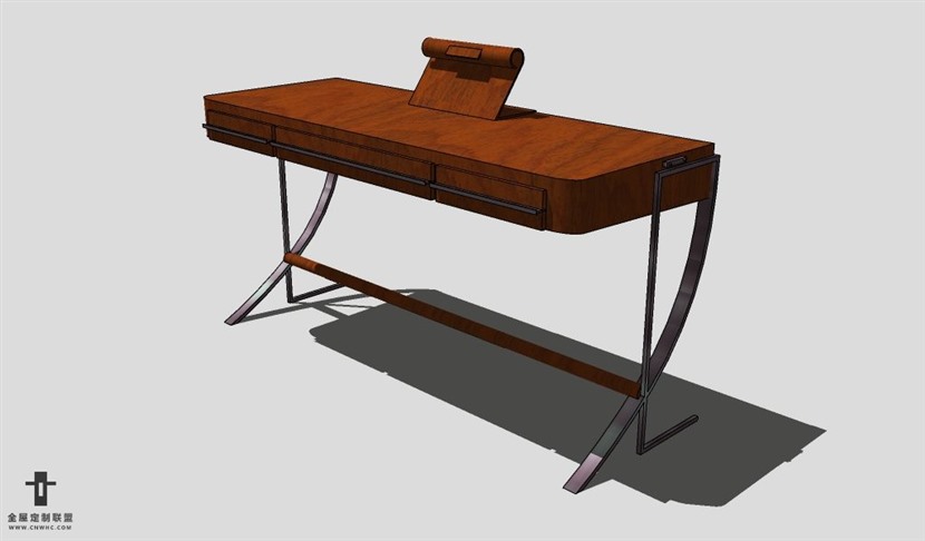 SketchUp桌子模型草图大师书桌3D模型Desk-015