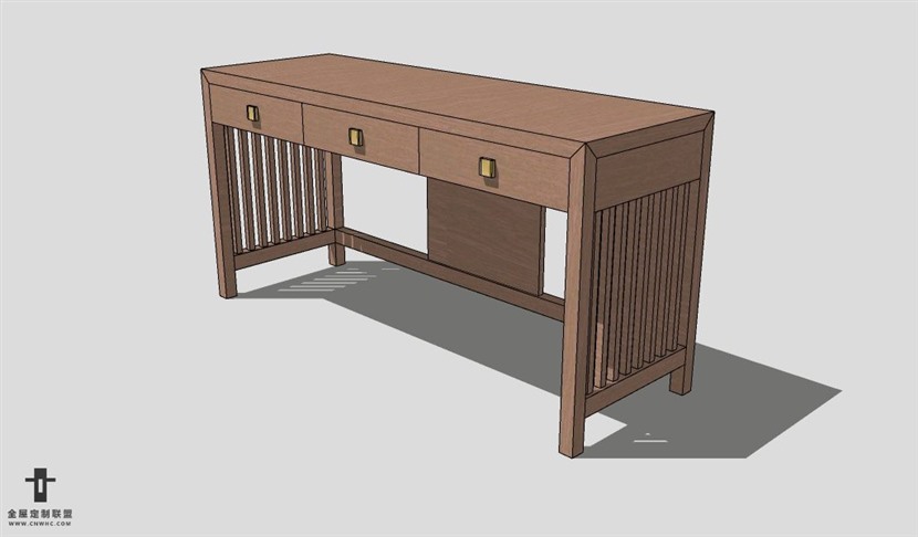 SketchUp桌子模型草图大师书桌3D模型Desk-017