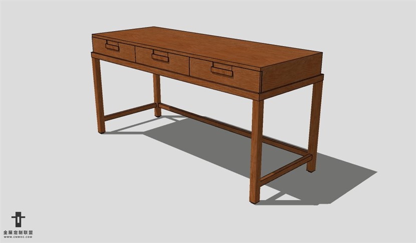 SketchUp桌子模型草图大师书桌3D模型Desk-026