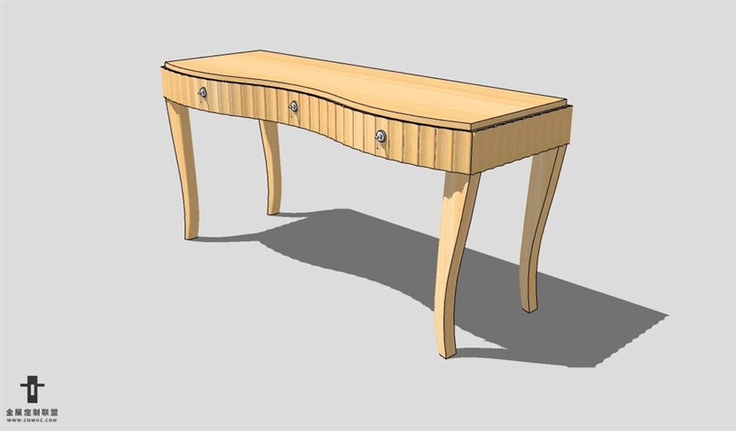 SketchUp桌子模型草图大师书桌3D模型Desk-027