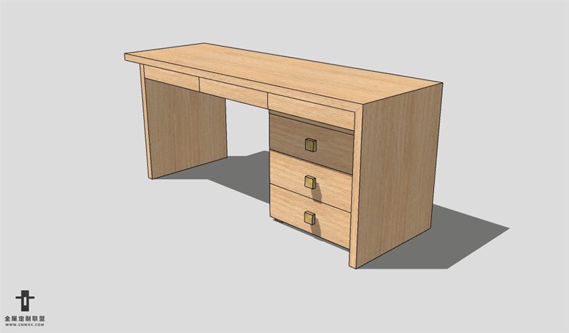 SketchUp桌子模型草图大师书桌3D模型Desk-032