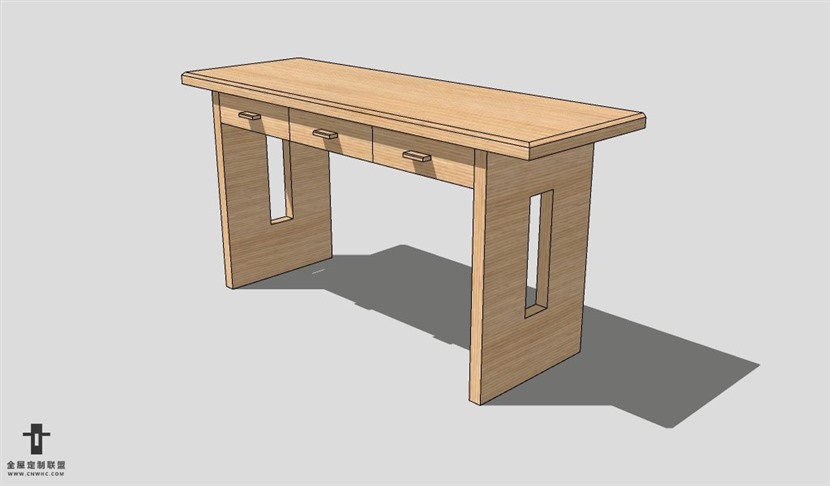 SketchUp桌子模型草图大师书桌3D模型Desk-033