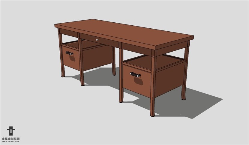 SketchUp桌子模型草图大师书桌3D模型Desk-038