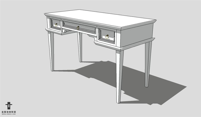 SketchUp桌子模型草图大师书桌3D模型Desk-039